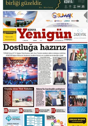 Konya Yenigün Gazetesi - 07.12.2022 Manşeti