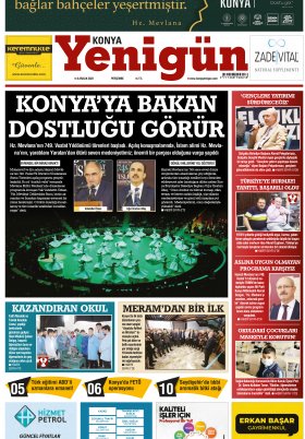 Konya Yenigün Gazetesi - 08.12.2022 Manşeti