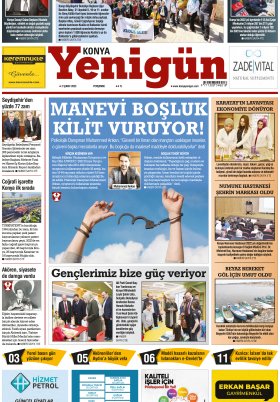 Konya Yenigün Gazetesi - 02.02.2023 Manşeti