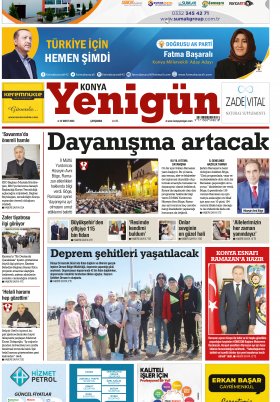 Konya Yenigün Gazetesi - 22.03.2023 Manşeti