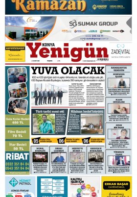 Konya Yenigün Gazetesi - 30.03.2023 Manşeti