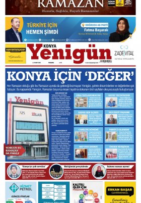 Konya Yenigün Gazetesi - 23.03.2023 Manşeti