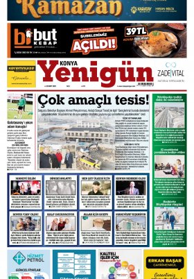 Konya Yenigün Gazetesi - 28.03.2023 Manşeti