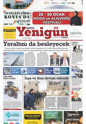 Konya Yenigün Gazetesi - 26.01.2022 Manşeti