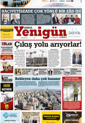 Konya Yenigün Gazetesi - 04.07.2022 Manşeti