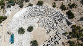 Kaunos Antik Kenti'nin 5 bin kişilik tiyatrosu eski ihtişamına kavuşuyor