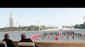 Cumhurbaşkanı Erdoğan, Bakü Azadlık Meydanı’nda düzenlenen Zafer Geçidi Töreni'ne katılıyor